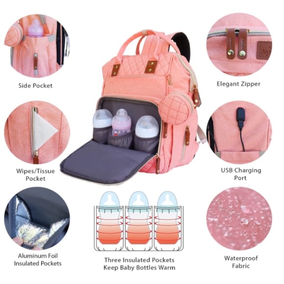 3 in 1 Foldbale Diaper Bag Baby Bed Portable Bassi - Picture 3 of 5